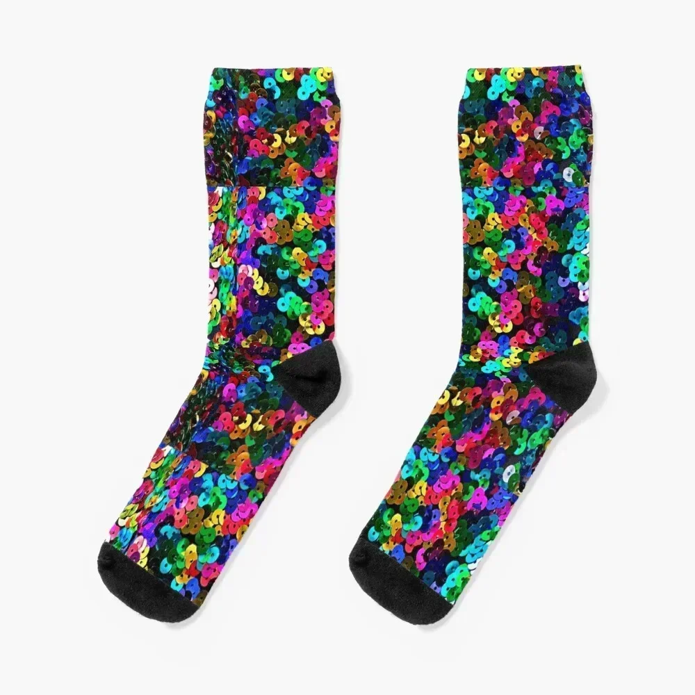 

Big colorful sequins glitter Socks sport heated Sports sports and leisure Socks Women's Men's