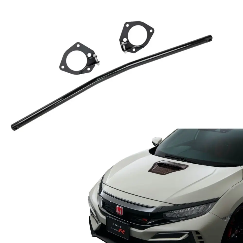 Lightweight Dry Carbon Fiber Front Strut Tower Brace Bar for Honda Civic Type R FK8