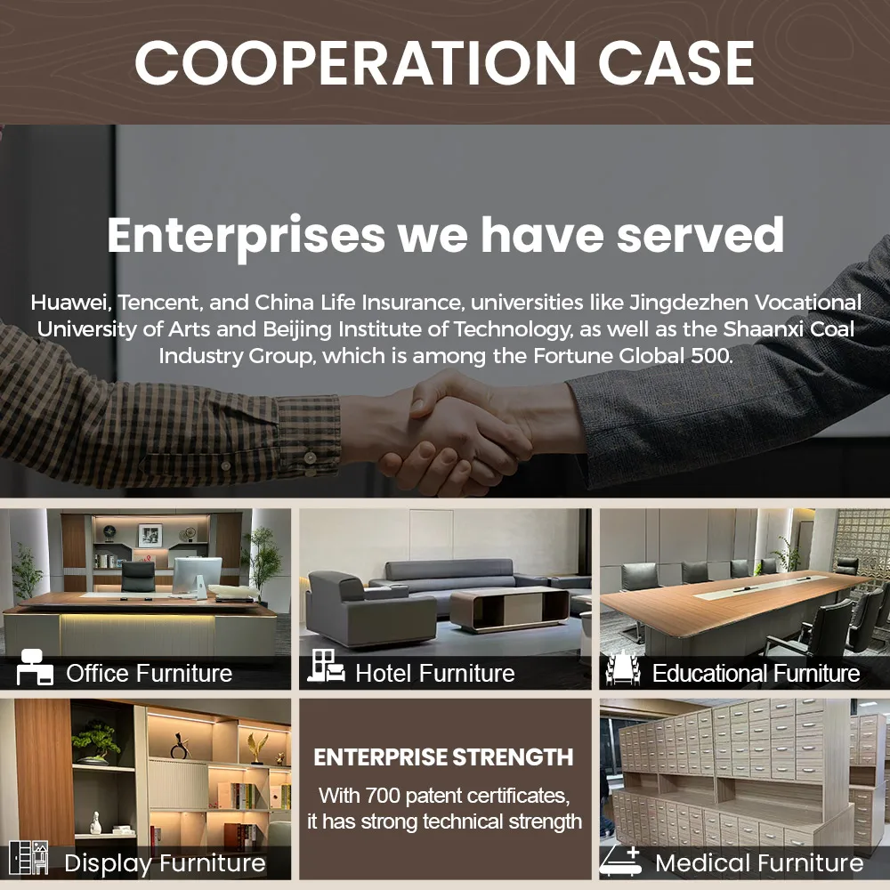 高級モダン無垢材社長用コーナーオフィスデスク、耐久性と優雅さを兼ね備えたエグゼクティブマネージャーテーブル、商業用家具CEOオフィスデスク