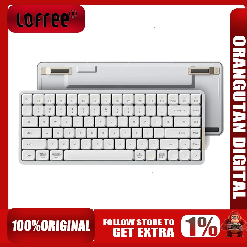 

LOFREE Flow Mechanical Keyboard Wireless Quiet and Gentle Sound Keyboard Ghost Linear Phantom Swith w/Bluetooth&Wired compatible