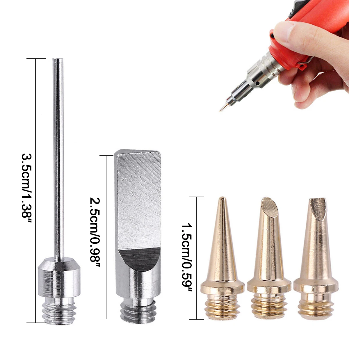 5 Gas Soldering Iron Tips Gas Filled Soldering Iron Accessories Gas Pen Tip For Gas Soldering Iron Soldering Gun Pen Tool