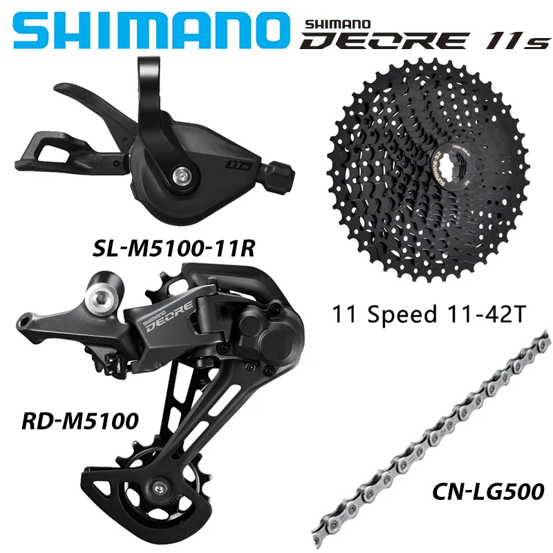 SHIMANO DEORE M5100 1X11Speed Groupset RAPIDFIRE PLUS Schalthebel Schaltwerk Sunshine MTB Fahrrad Kassette 46T 50T 52T