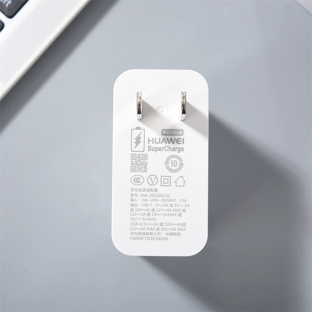 HUAWEI Nova 13 12 11 10 Pro 100W EU/US Super Fast Charger USB A/C 2 Ports Wall Adapter 6A Type C Cable For MateBook D16 Tablet - náhled 4