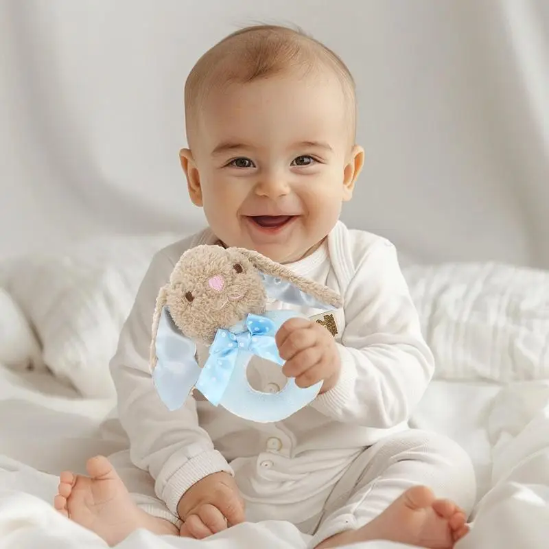 Zacht rammelaarspeelgoed Zachte rammelaars en pluche ringen Schattig lichtgewicht handgemaakt knuffel voor baby's Jongens Meisjes Reizen