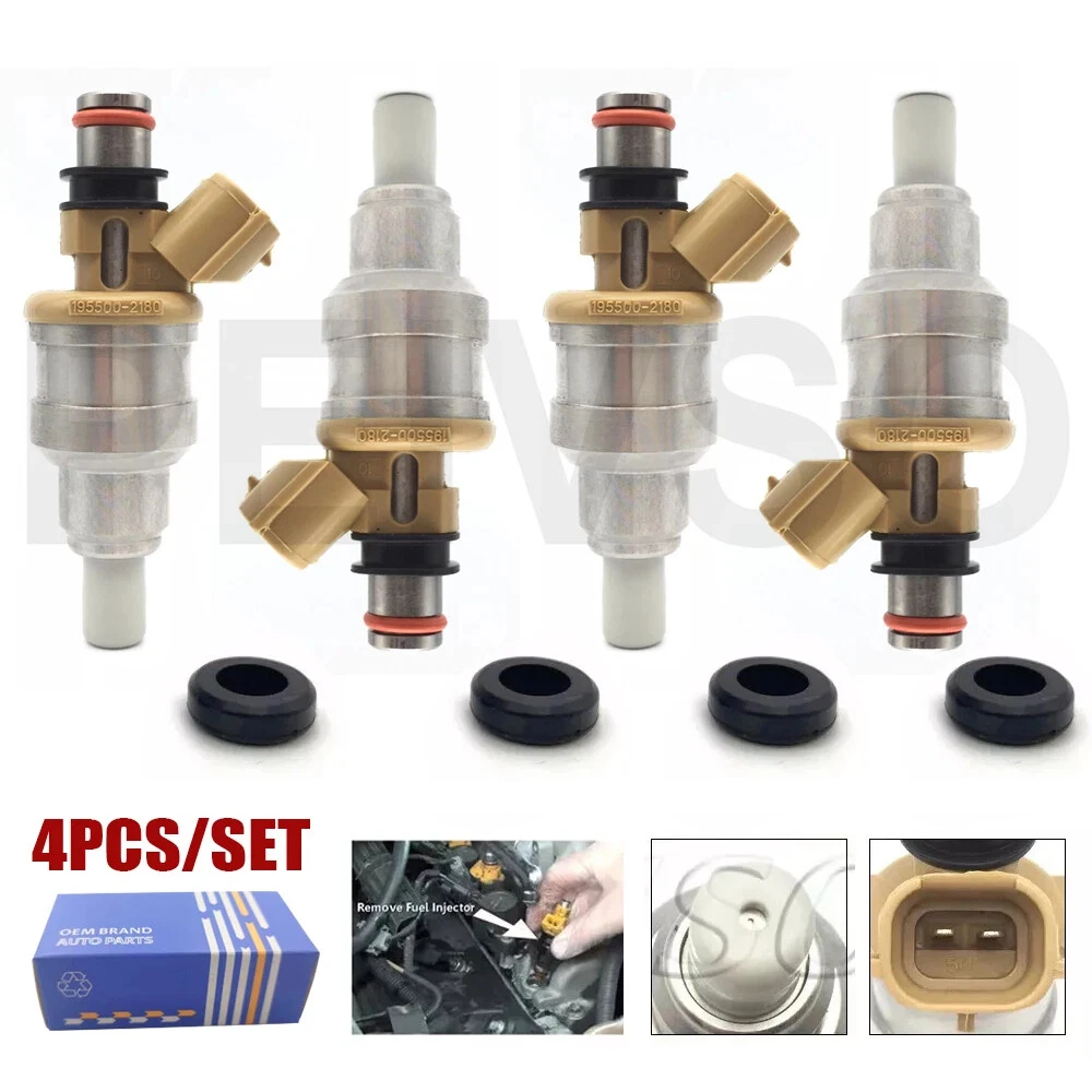 4PCS Fuel Injector 195500-2180 F0CZ9F593A BP06-13-250 822-12103 For FORD&MAZDA ESCORT / 323 / MX-5 / PROTEGE 1.8L L4