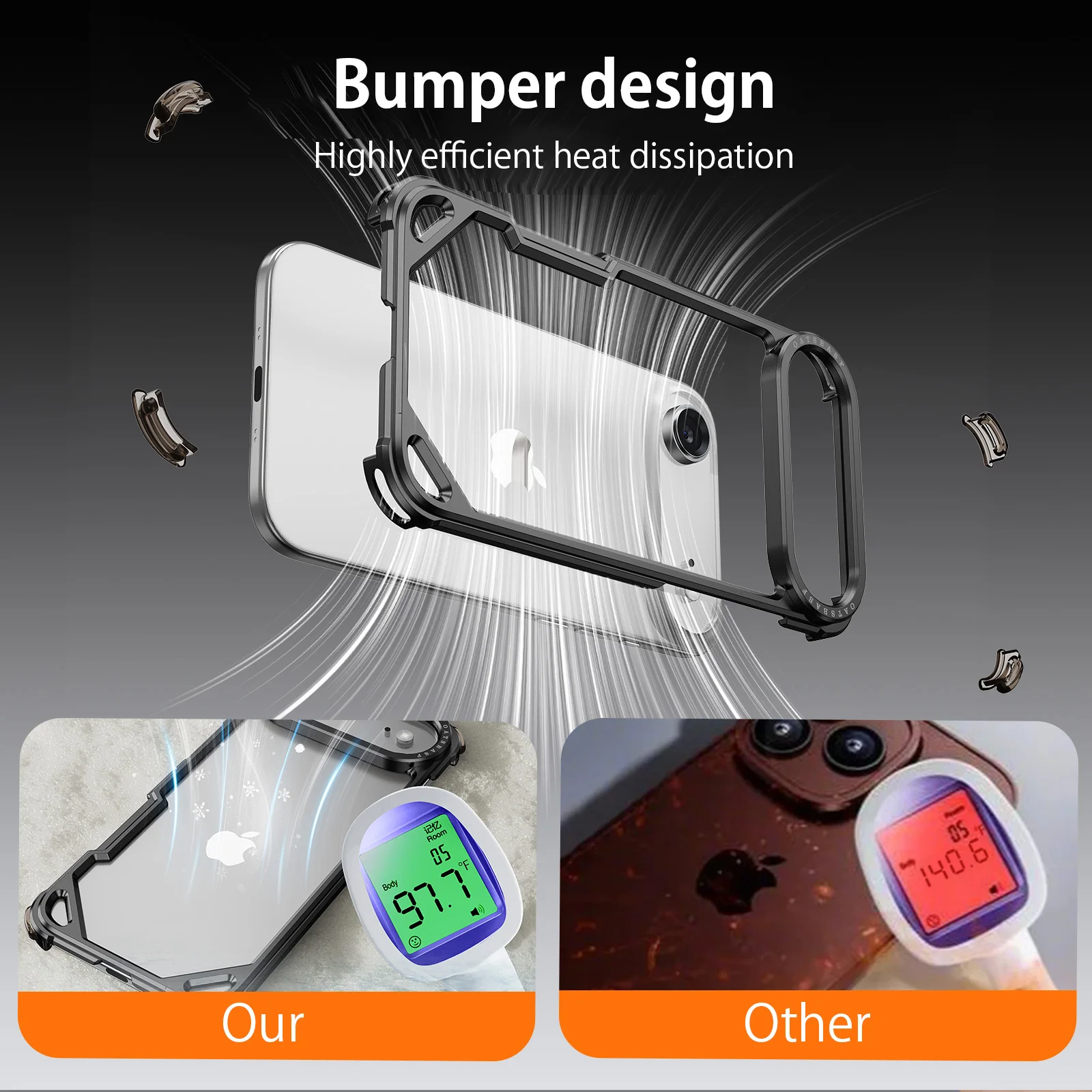 Eary Aluminum Alloy Phone Case for iPhone 17 Air Ultra-thin Magsafe Shell Frameless Shockproof Anti-Drop Protection Cover Bumper