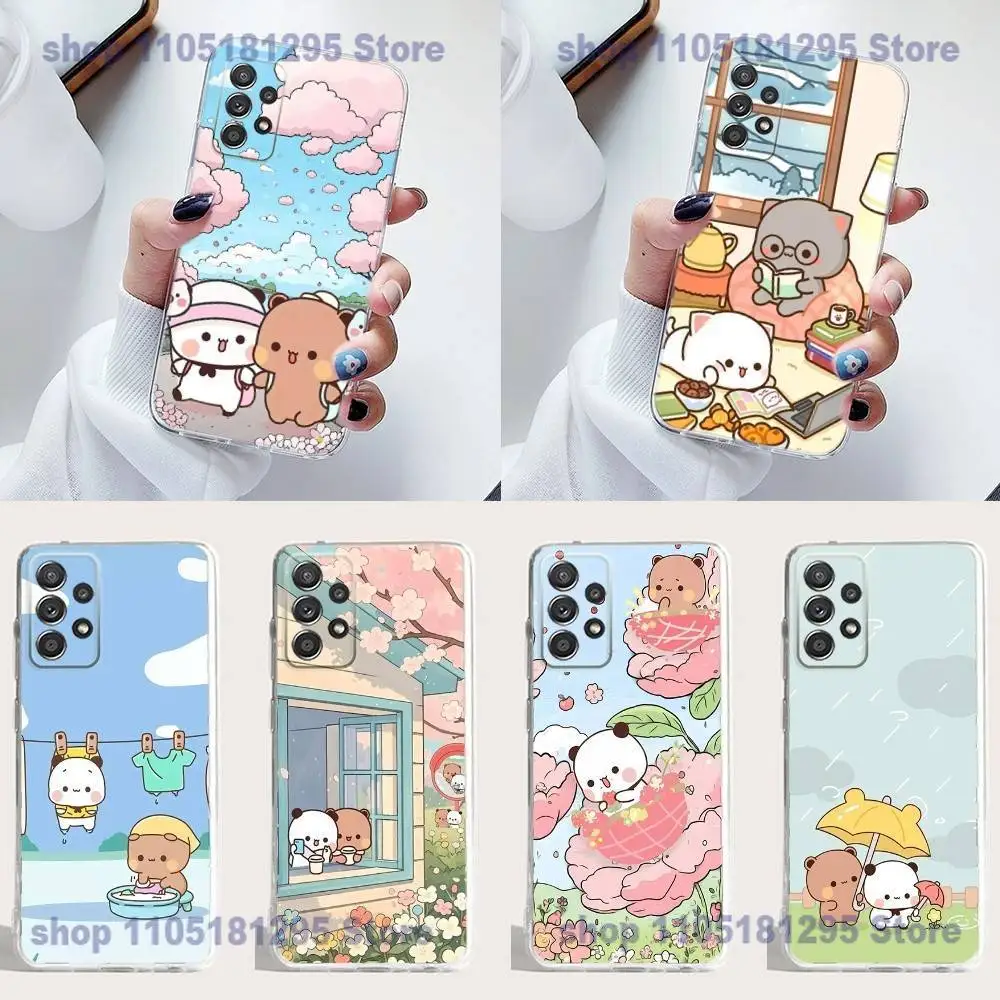 Casing Ponsel BuBu D-DuDu Lucu Silikon untuk Samsung S23,21,22,20 FE Lite,S10,9,PIus,A70,Transparan Lembut