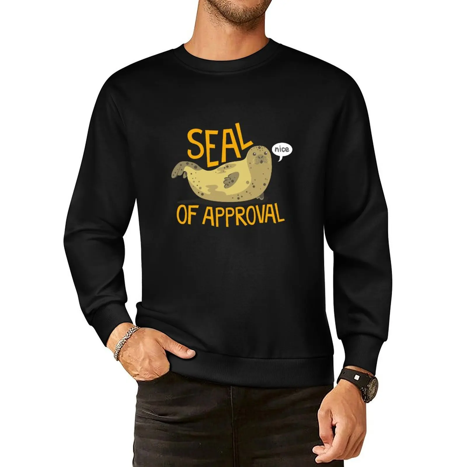 

Seal of Approval Pullover Hoodie anime clothes tracksuit oversize sweatshirts