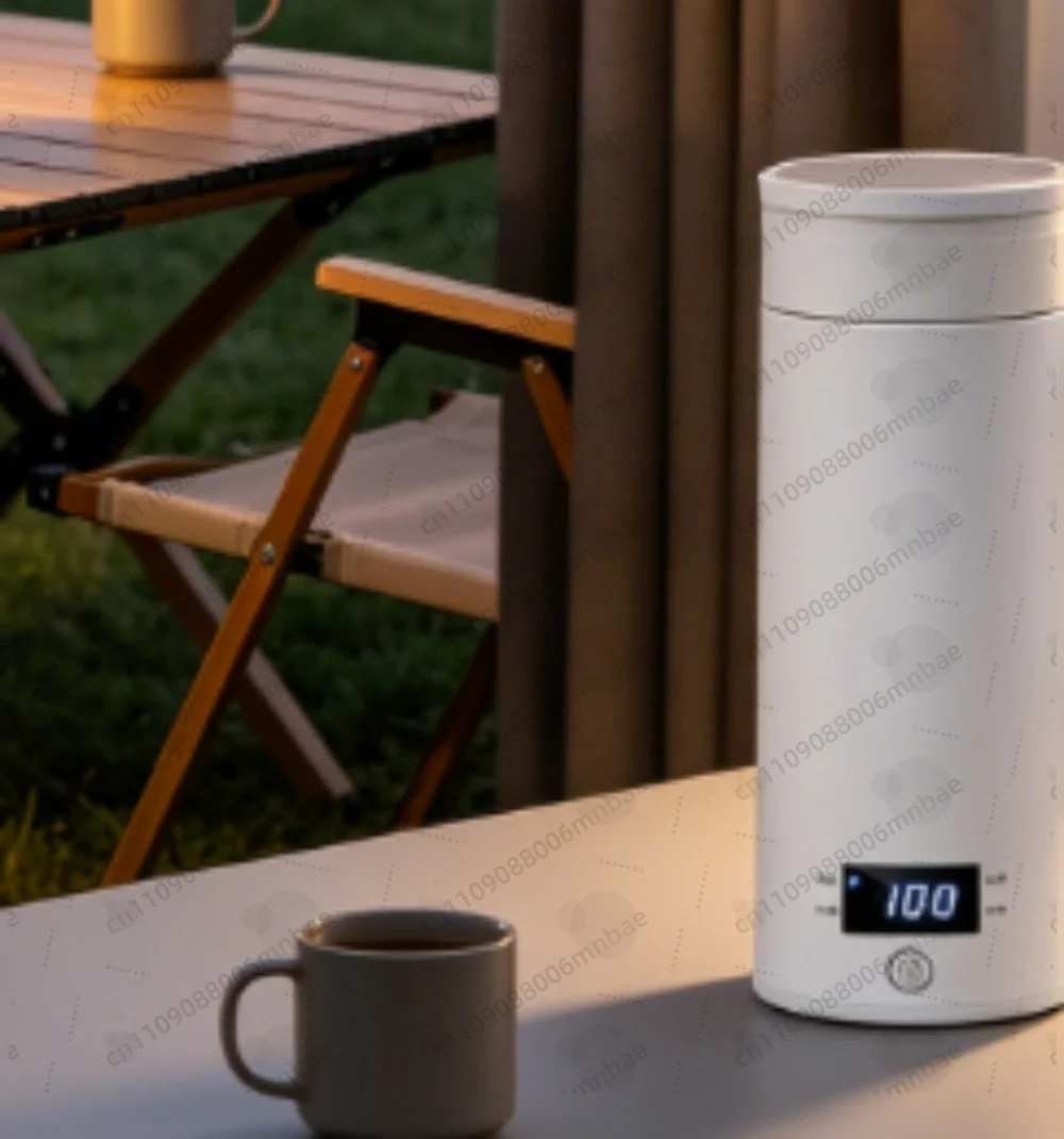 

Intelligent Heating Electric Water Cup Integrated Insulation Cup Portable Travel Temperature Adjustment Kettle Heating Cup 400ml