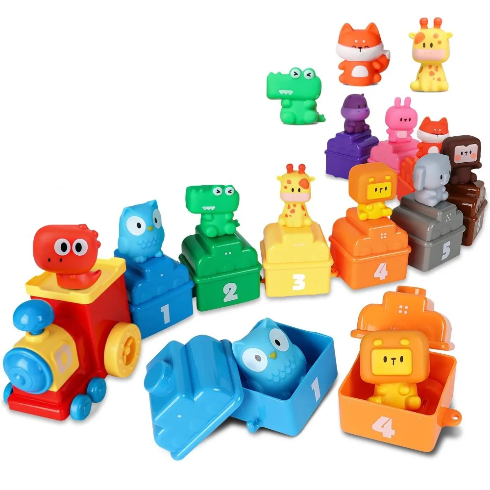 Color Sorting Animal Finger Puppets Early Education Interactive Animal Matching House Barn Counting Toddler Learning