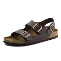 Rome Mules Outdoor Antiskid Beach Women Sandals Soft Footbed Cow Suede Clogs Leather Comfy Sandals Fashion Walking Non-slip Flat