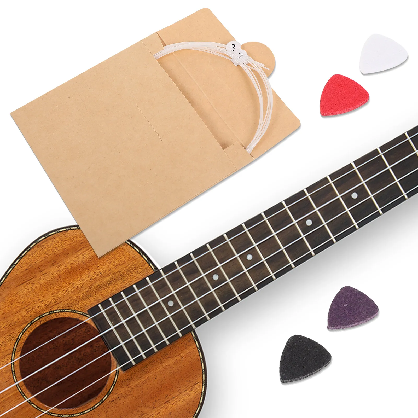 

1 Set Professional Guitar Tool Kit Portable Ukulele Care Tools Capo Strings Felt Picks Accessories