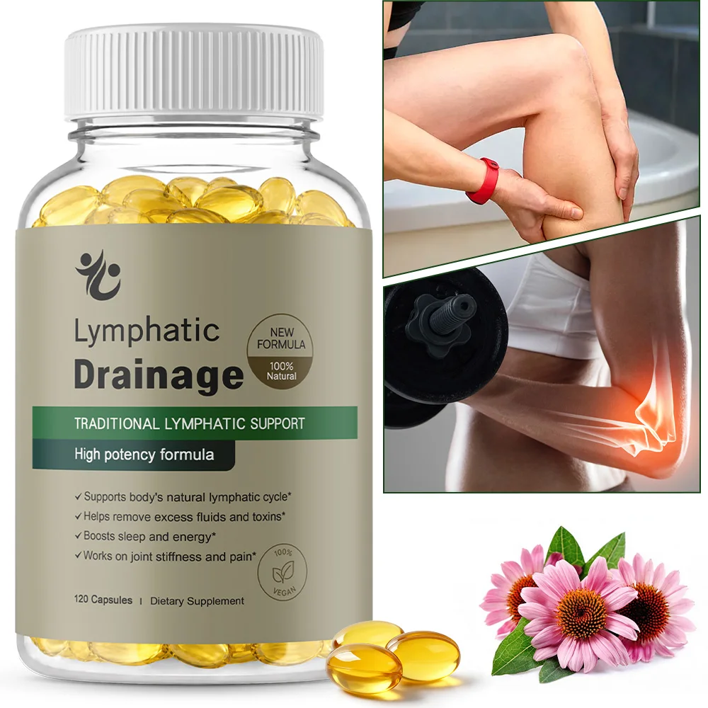 Lymphatic Drainage Supplements, Natural Herbal with Echinacea, Dandelion & Burdock Root, support Immune Health & Fluid Balance