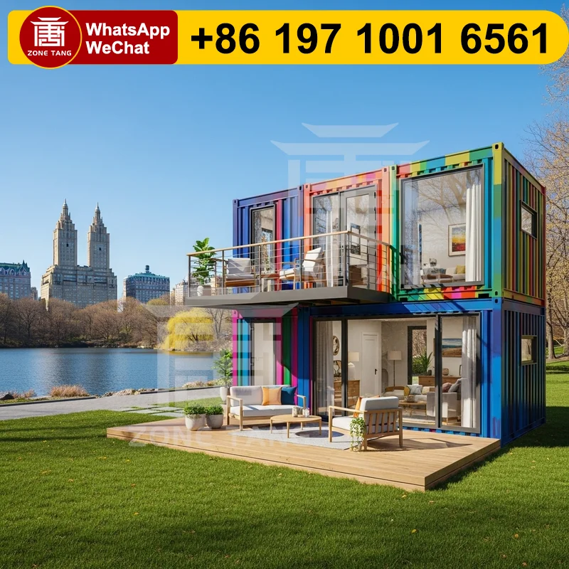 

Flat Pack Home Prefab Container System Construction Pre Fabricated Homes Durability Residential Manufactured Homes Detachable