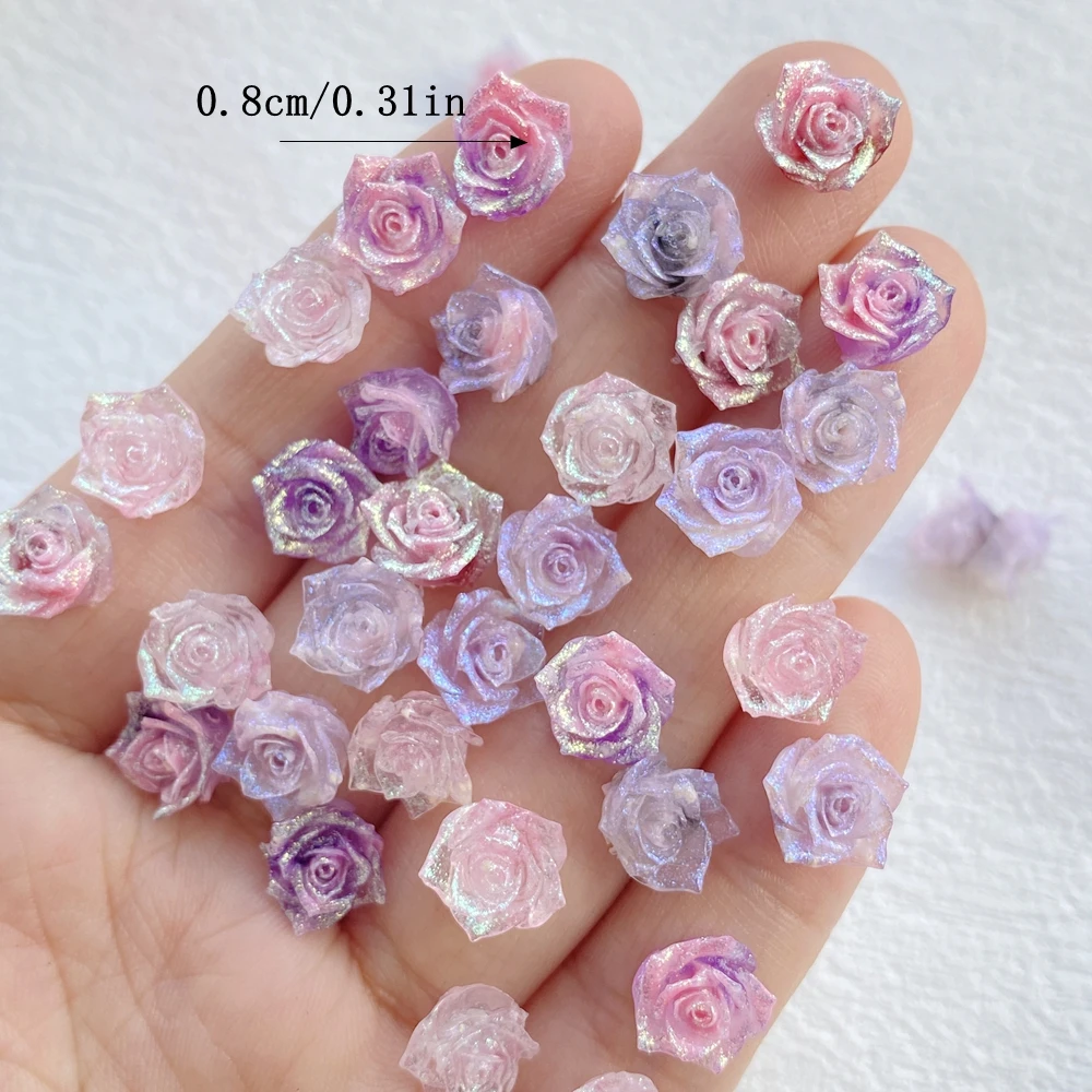 50Pcs Mixed Nail Art Resin Cartoon Floret Series Designer Charms Rhinestones DIY Craft For Nail 3D Decorations Jewelry image 2