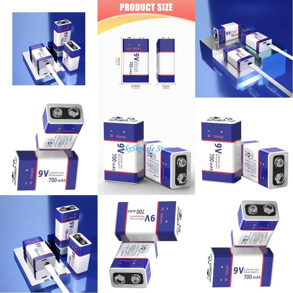 E65E 9V 6F22 700Mah…