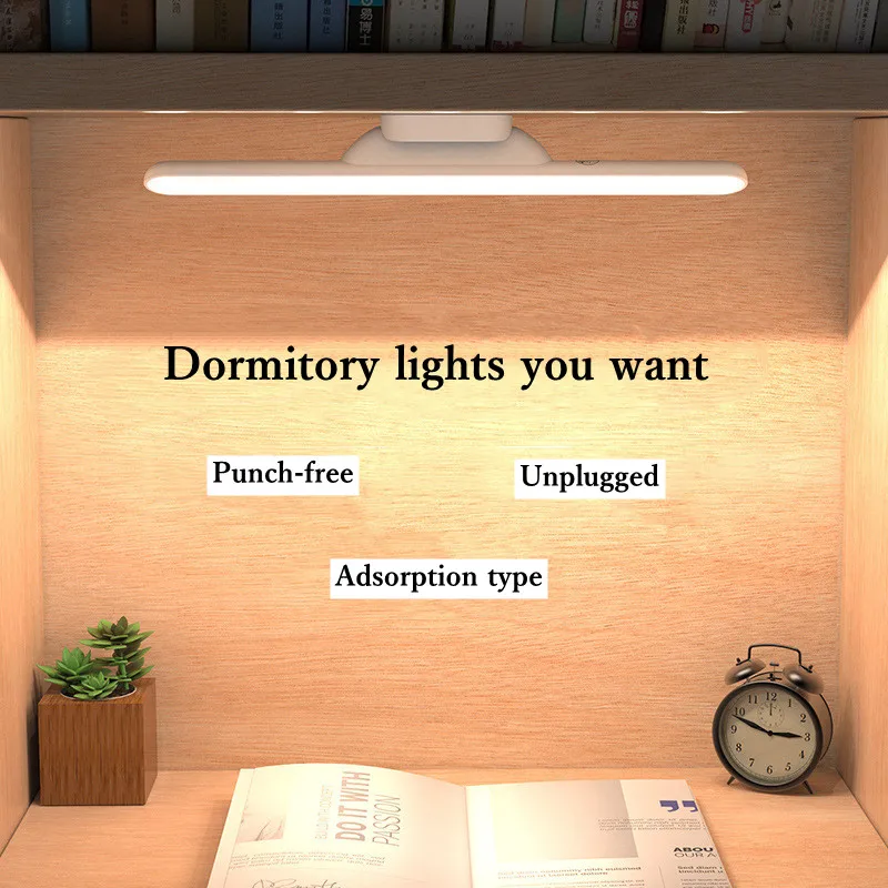 Eye Protection Lamp LED Rechargeable USB Rechargeable Learning Artifact Long Tube Adsorption Dormitory Lamp Lighting Night Lamp