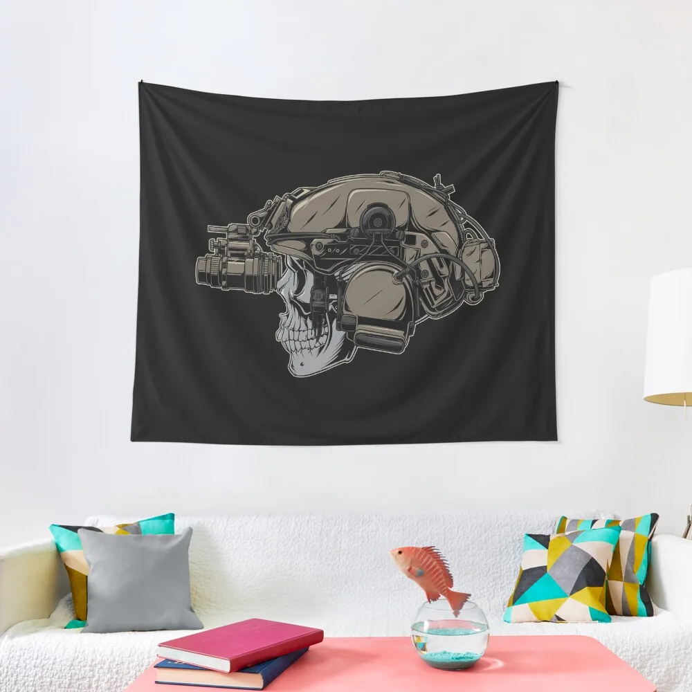 

Dead of Night Night Vision Skull Tapestry Room Decor Cute Aesthetic Room Decors Room Design Tapestry