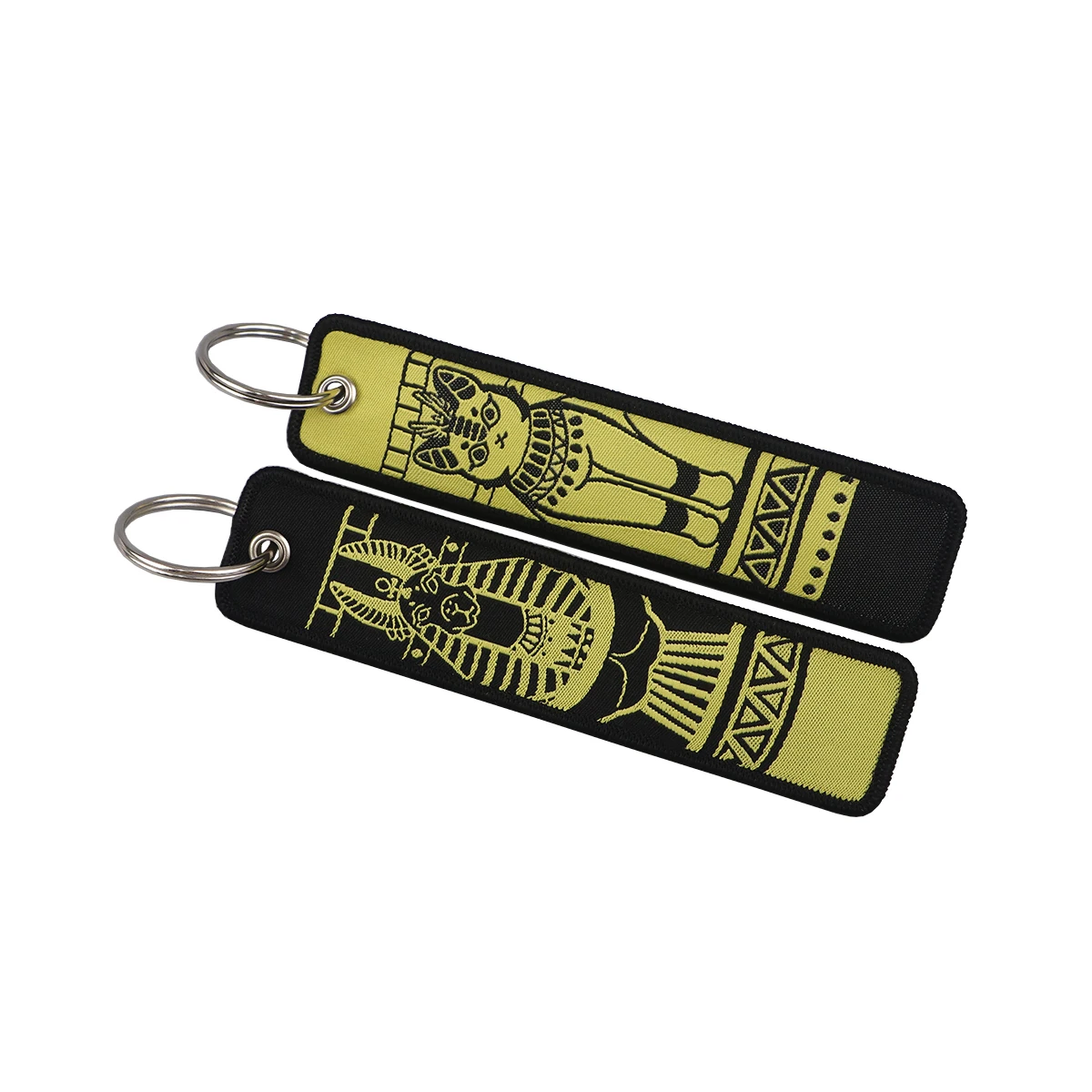 

Anubis Embroidery Keys Ring Luggage Tag For Aviation Keychains For Car Motorcycle Key Accessory Special Pendant For Friend Gifts