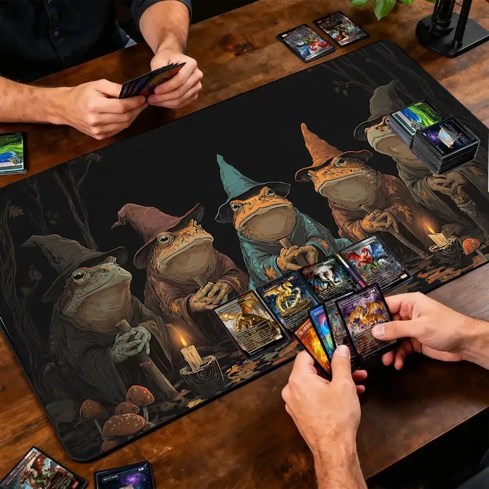 

Frog pattern design Office Mouse Pad with Wrist Support Games Desk Mat for MTG tcg,tNon-Slip desk mat,Gaming Mouse pads，playmat