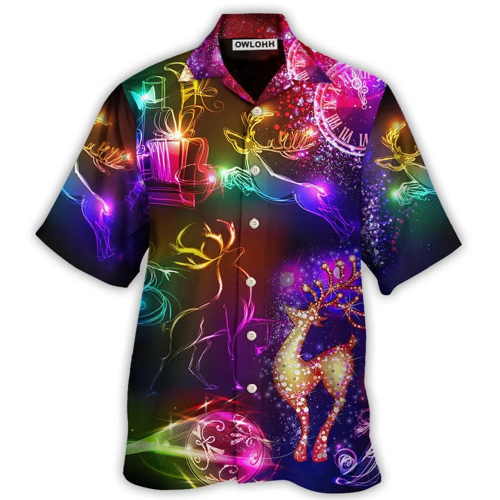 Men Polyester 3D Print Neon Pride Rainbow Heart Love Is Love Pattern Short Sleeve Lapel Button Up Casual Party Shirt