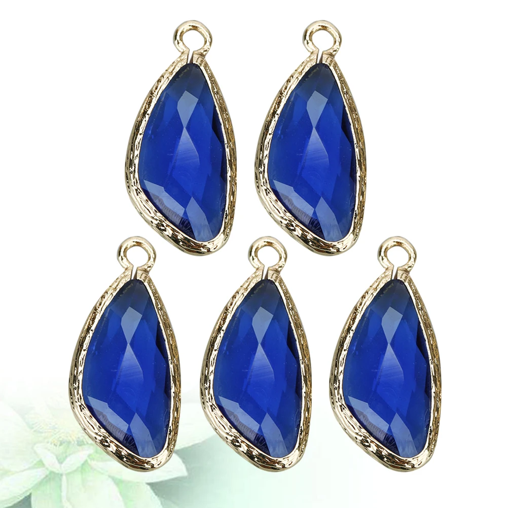 

5pcs Glass Edged Pendants Delicate DIY Jewelry Charms for Earrings Necklaces Bracelets Gift Set Popular Pendant Accessories