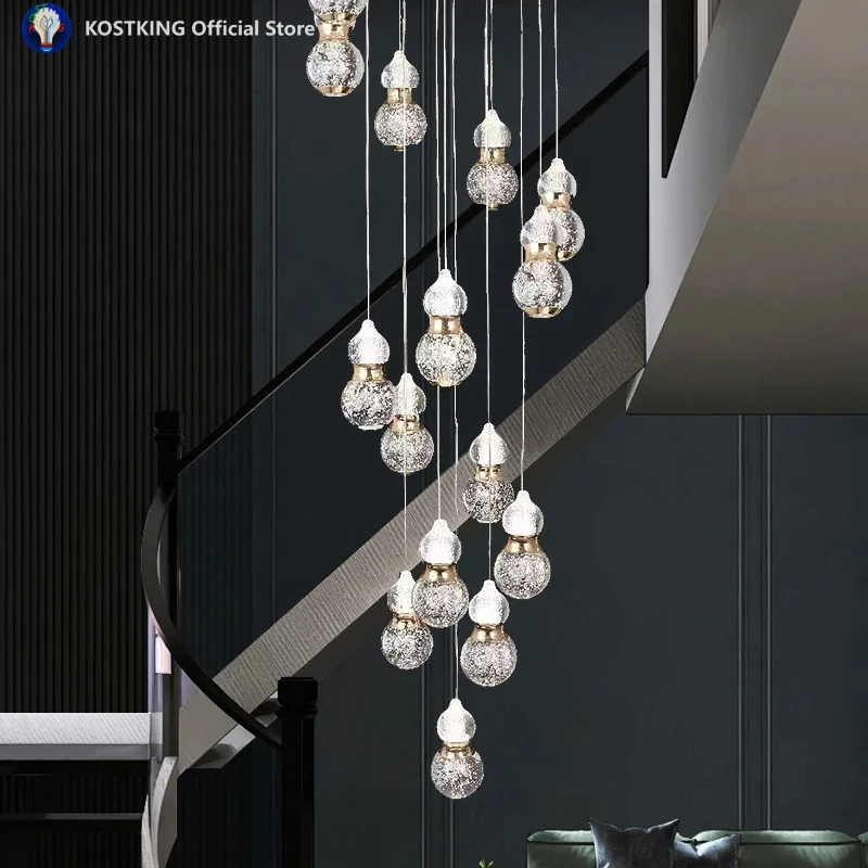 الحديثة درج الثريا قلادة أضواء إضاءة داخلية مصباح السقف شنقا ضوء led الثريات لغرفة المعيشة الإضاءة الداخلية