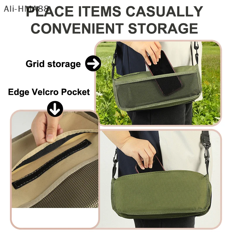 1pc  Outdoor Camping Foldable Chair Backpack Stool Portable Travel Folding Stool With Carry Bag