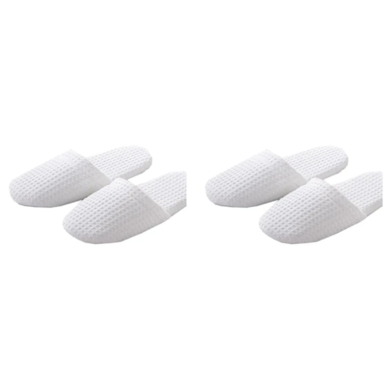 NEW-10 Pairs Closed Toe White Slippers-Suitable For Most Men And Women, Suitable For Spas, Party Guests