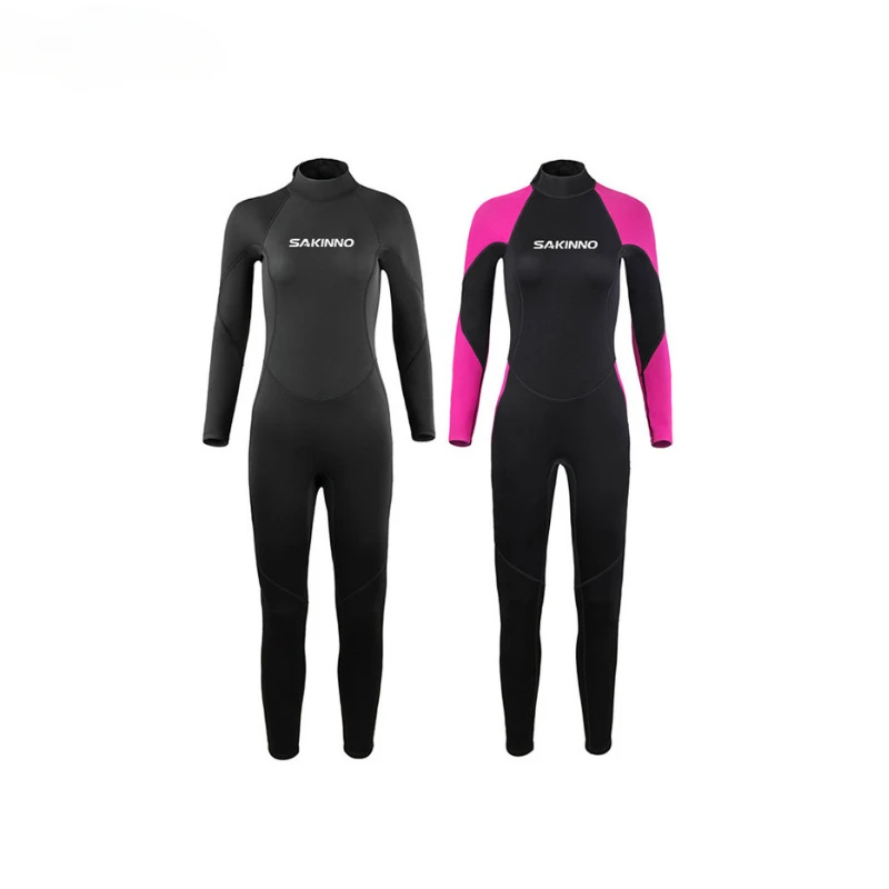 

2024 New One Piece Long Sleeve Women Wetsuits 3MM Diving Suit Front Zip Diving Warm Swimsuit Snorkeling Surfing Swimwear Sports