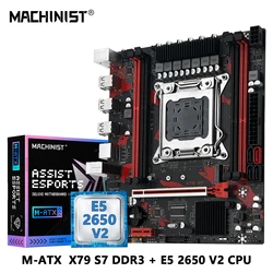 MACHINIST X79 S7 Motherboard combo Optional LGA 2011 Intel Xeon E5 2650 V2 CPU or DDR3 1*16GB RAM Kit set Support NVME M.2 Slot