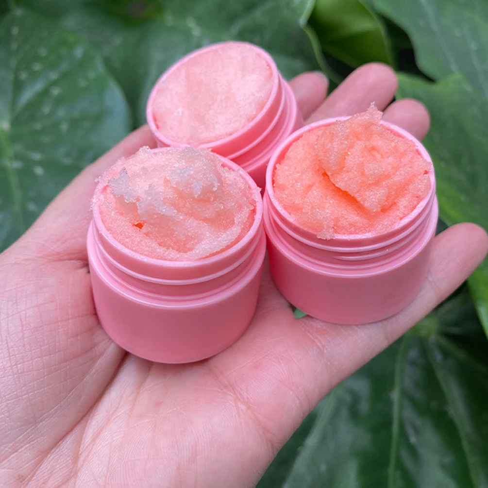 Private Labe LIP SCRUB Logotipo personalizado Esfoliante exfoliante con sabor a fruta de 8 colores reduce las líneas de los labios elimina las células de la piel muerta Maquillaje Vegano