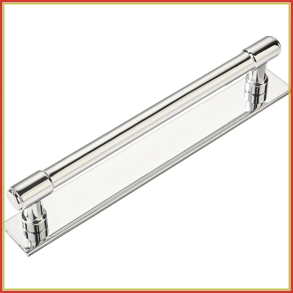 

5 Pack 8 Inch Center to Center Cabinet Pulls, Polished Nickel Zinc Handles for Kitchen Drawers