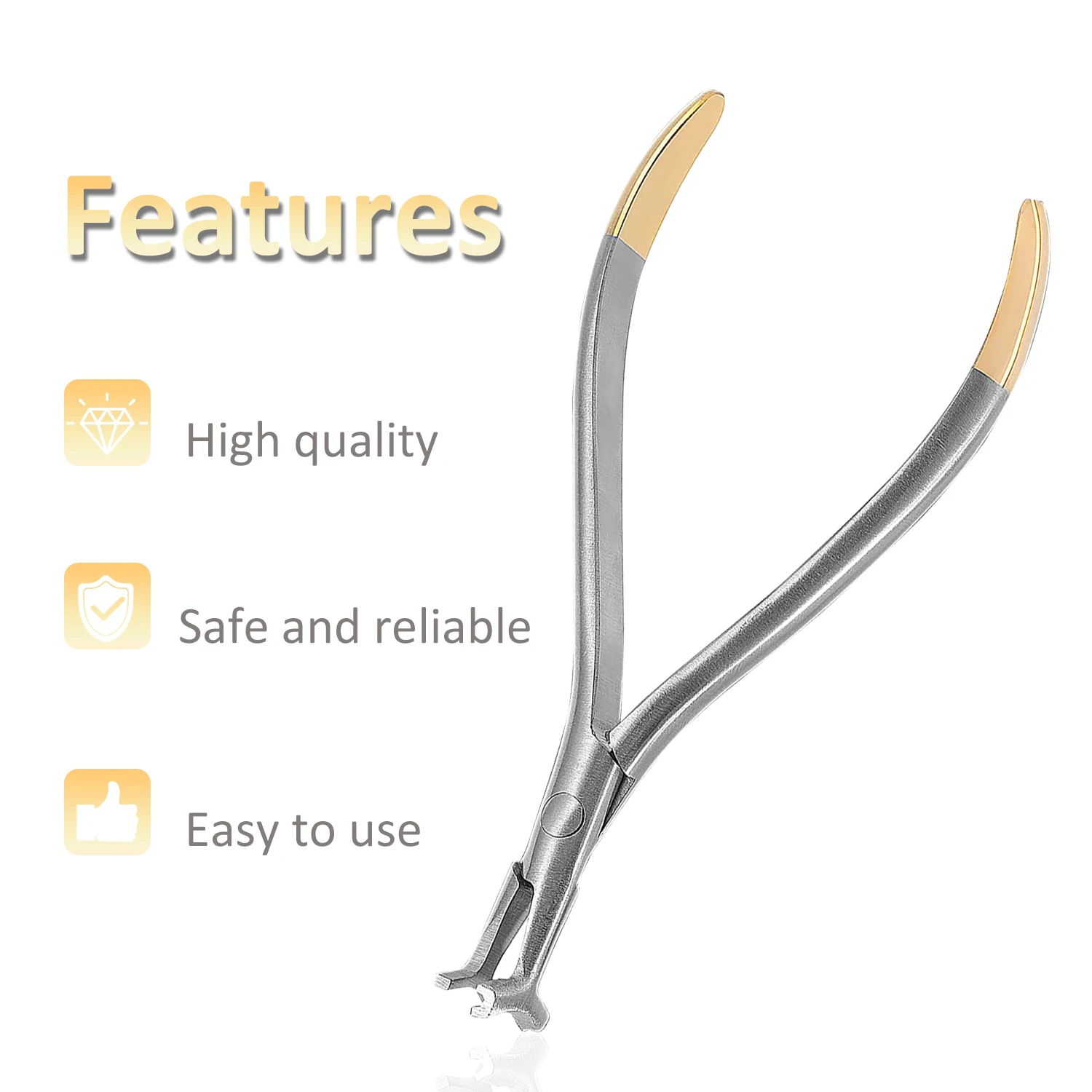 Estremità dentale NiTi Pinza piegatubi Pinza ortodontica Strumento Arco filo Distale Estremità Curva posteriore Pinza Strumento dentista in acciaio inossidabile