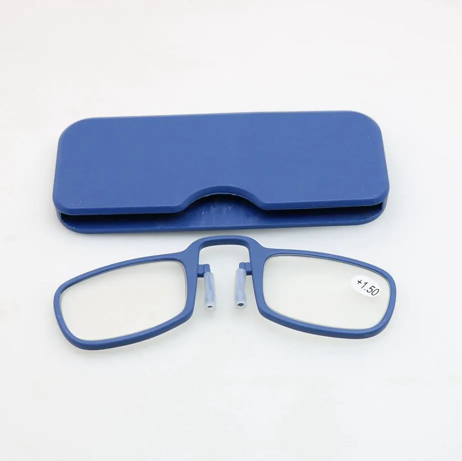 Beinlose TR90-Klemme, Nasenclip auf Lesebrille, für Männer und Frauen, tragbare Mini-Lazy-Presbyopie-Brille, mit Etui + 1 + 1,5 + 2 + 2,5 – Detail 18