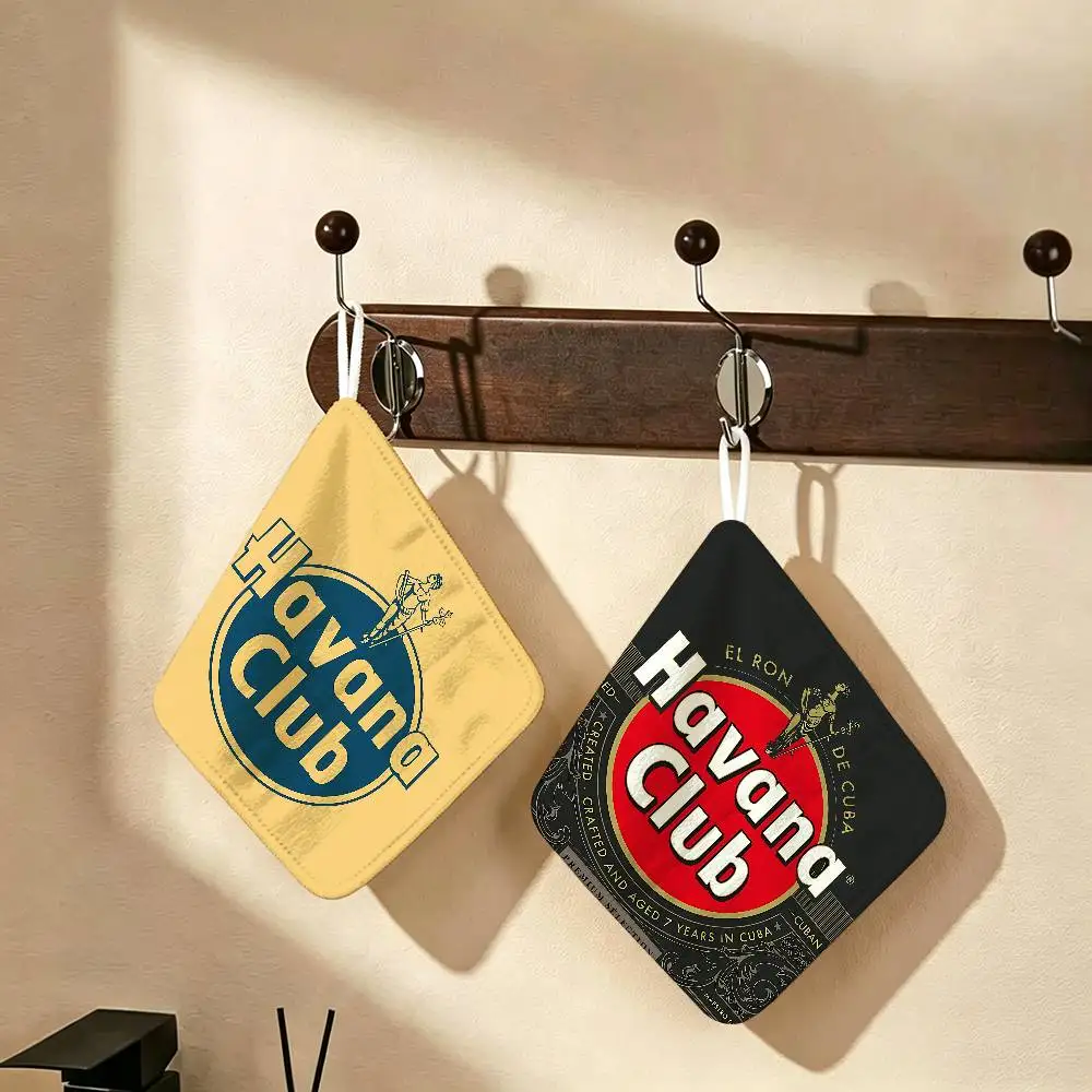 H-Havana C-Club Multi-scene Polyester Cotton Towel, Hanging Hand Wiping Cloth for Kitchen Bathroom Hotel