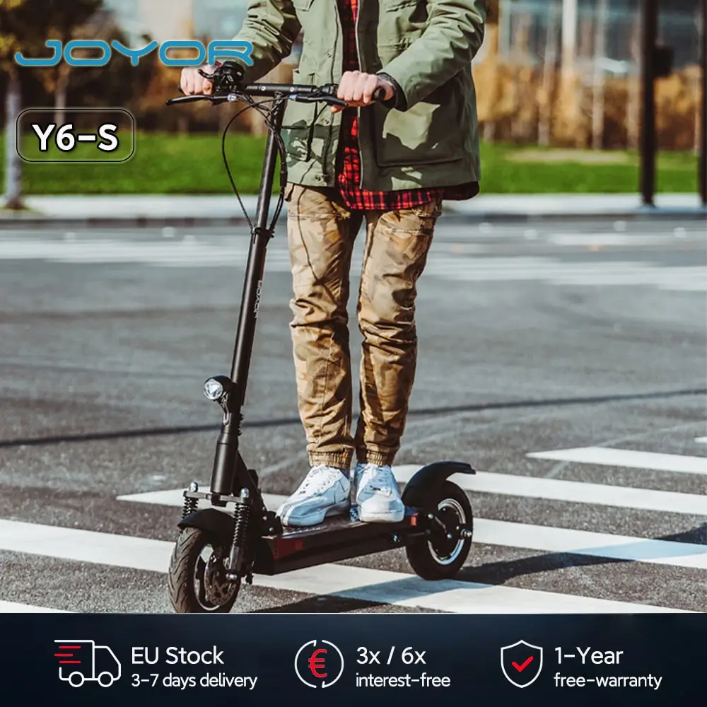 JOYOR Y6-S E-Scooter mit 48V 18Ah Akku, max. 25 km/h und 60 km Reichweite, 10 Zoll Faltbarer Elektroroller für Erwachsene