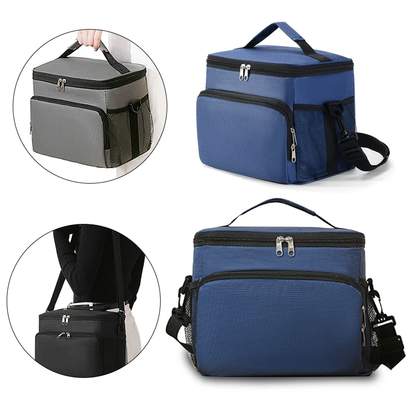 Large Capacity Portable Lunch Bags For Women Men Fridge Thermal Cooler Meal Pouch Bento Box Insulated Tote Travel Work Food Bag