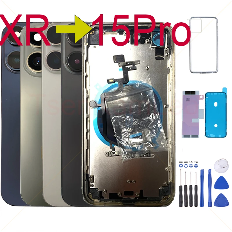 [TKL] Slide Button DIY Housing for iPhone XR to 15Pro ,like 15 Pro Titanium Style 6.1