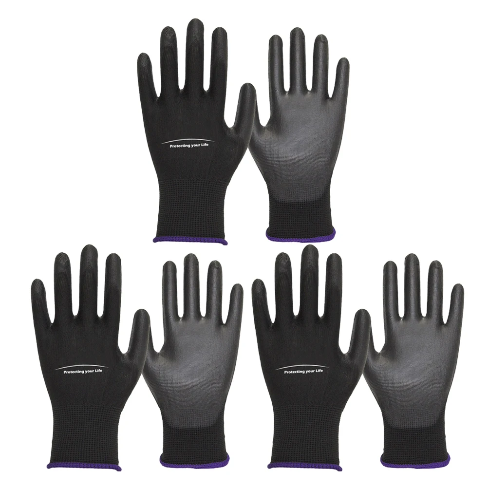 

3pcs Work Men Women Ventilation Protective Gloves Wear-Resistant Waterproof Safety Gloves For Diy Auto Repair Warehouse