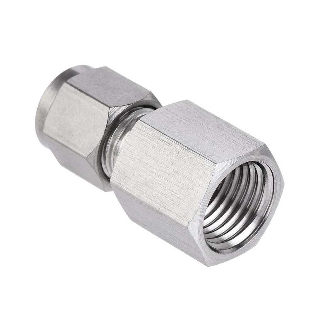 Swagelok Stainless Steel Compression Fitting 3 6 8 10 12mm OD Tube X 1/8 1/4 3/8 1/2 BSP Female Pipe