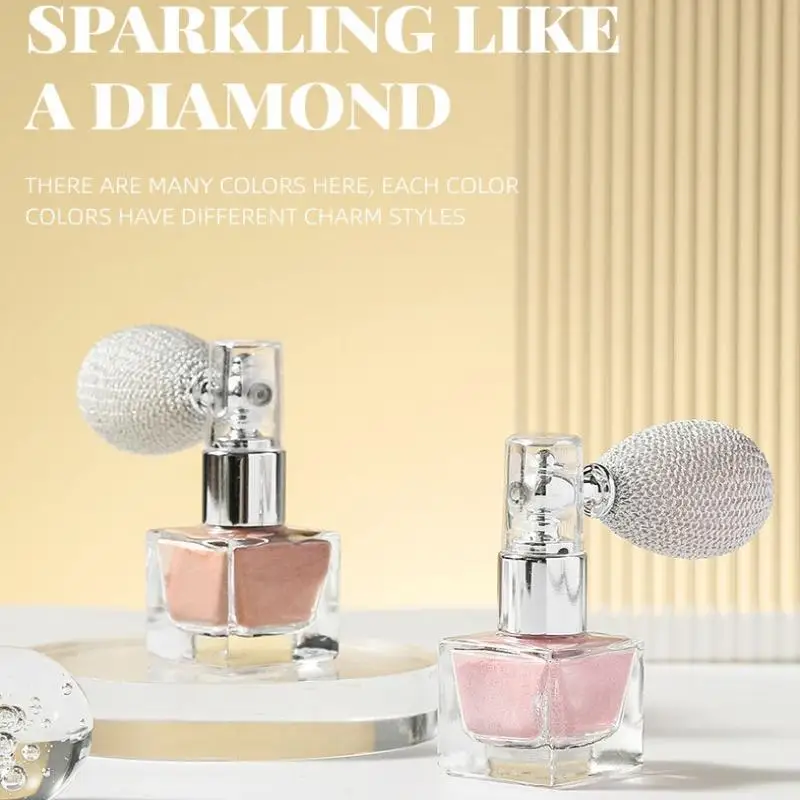 【WHB】4-цветный спрей-глиттер для лица, пудра-хайлайтер, сексуальный контурный румянец, увлажняющий, водостойкий, многофункциональный спрей-глиттер