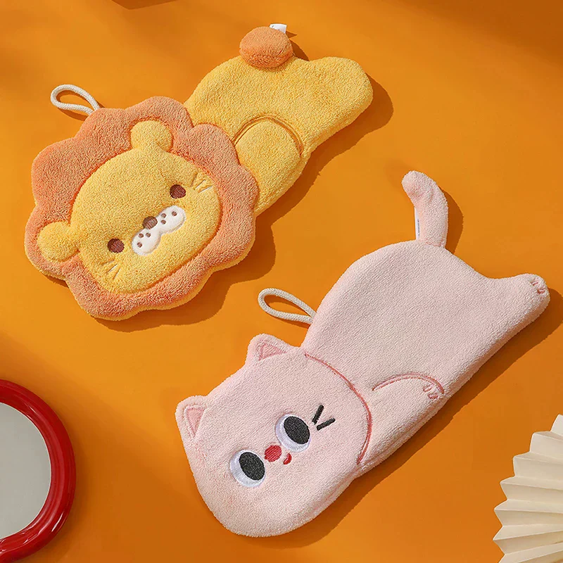 

Полотенце для рук с изображением кота и льва, кухонное полотенце для ванной комнаты, подвесное полотенце с супер водопоглощением, быстросохнущее