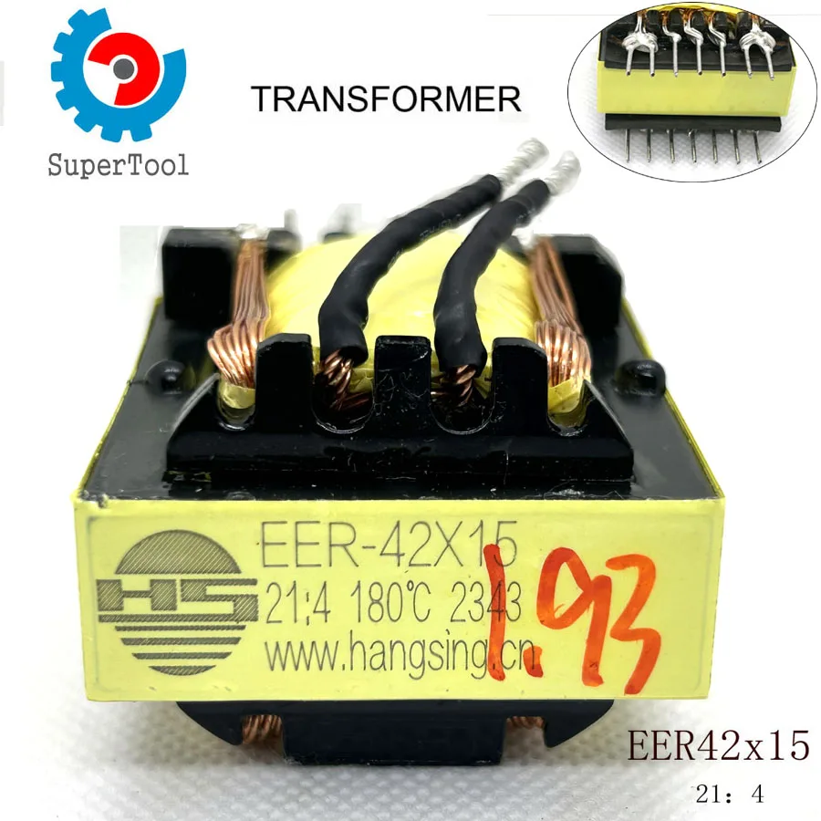 1PC Pulse Transformer HS EER42x15 21:4 180°C 2343 For Inverter Arc TIG Welding Machine Rectifier Board 14 feet