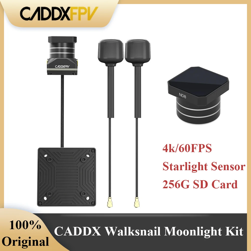 CADDX Walksnail Moonlight Kit Starlight Sensor Camera ND8 Filters 4k/60FPS SD Card Built-in EIS Gyroflow FOV 160° For FPV Drone