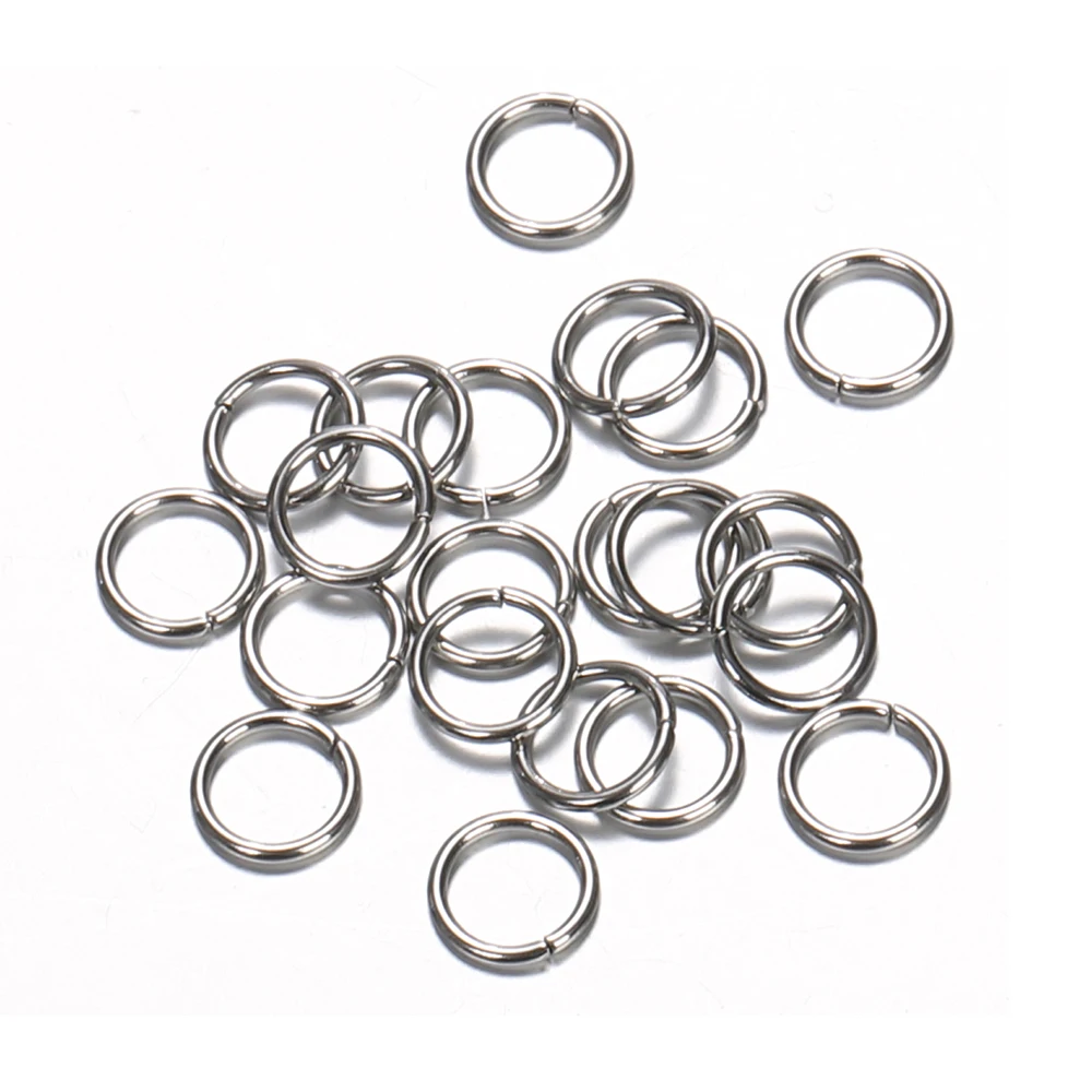 

200pcs Stainless Steel 9-15mm Single Loop Open Jump Rings Larger Split Ring Connectors for DIY Necklace Jewelry Making Findings