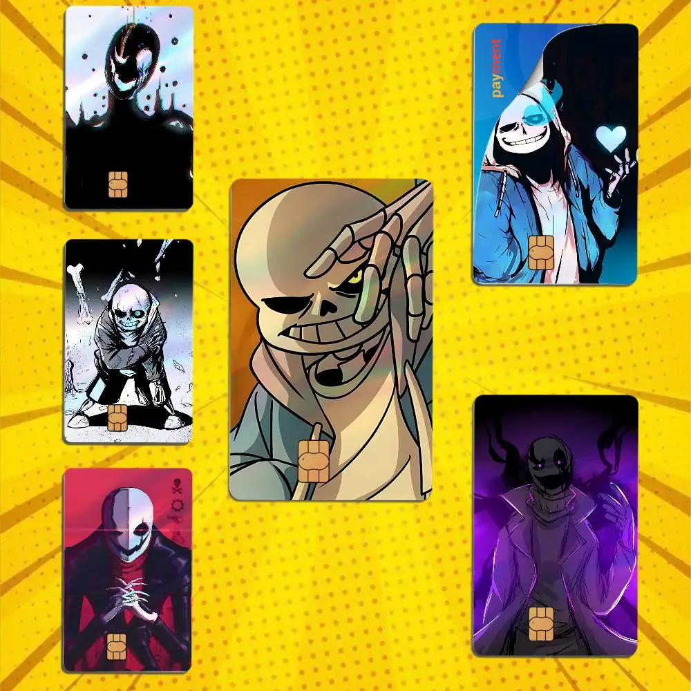 Royal Scientist W D Gaster Undertale Sans Card Stickers Credit Card DIY Card Protector Stickers Film Skin CoverHolographic