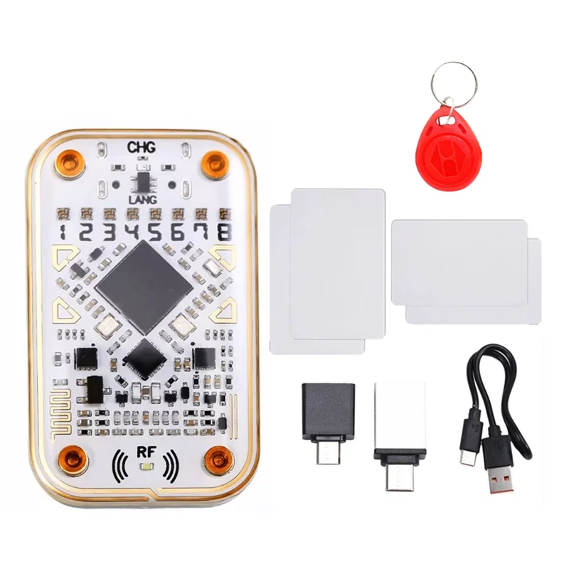 [NEW A09R!】 Efficient NFC And RFID Smart Emulator - Chameleon Ultra With T5577 Keychain Plus 2 UID/CUID Smart Cards