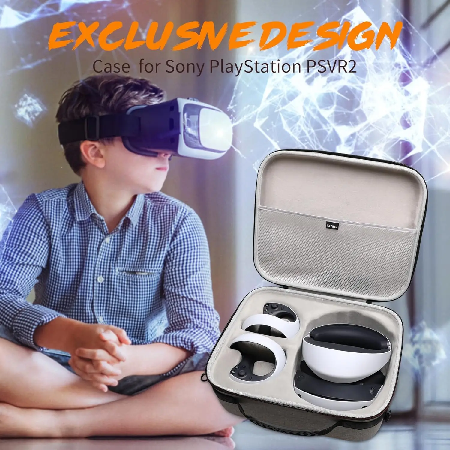 Twarda obudowa LTGEM kompatybilna z Sony PlayStation PSVR2 Torba ochronna do przechowywania — zdjęcie produktu 4