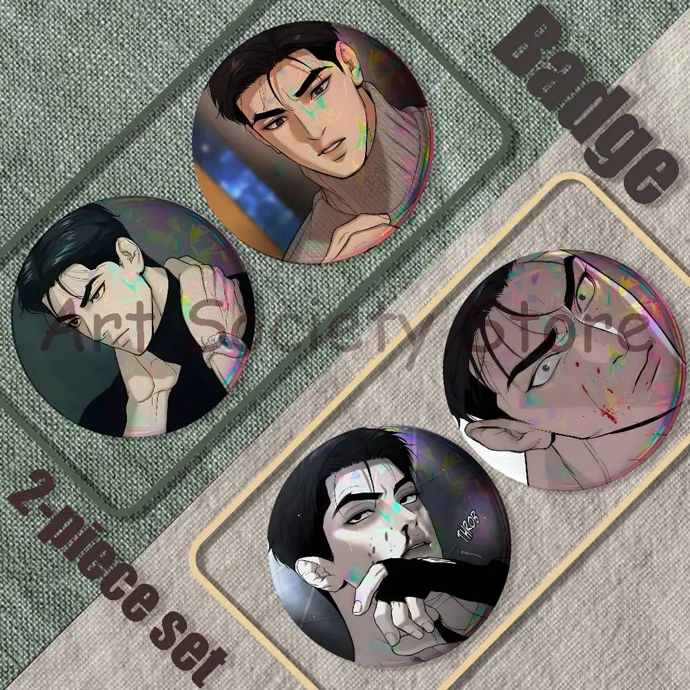 J-Joo Jaekyung Jinx 2-piece set Pins Backpack Clothes Jewelry Accessories Cartoon Round Brooch Button Badge Fans Collection Gift